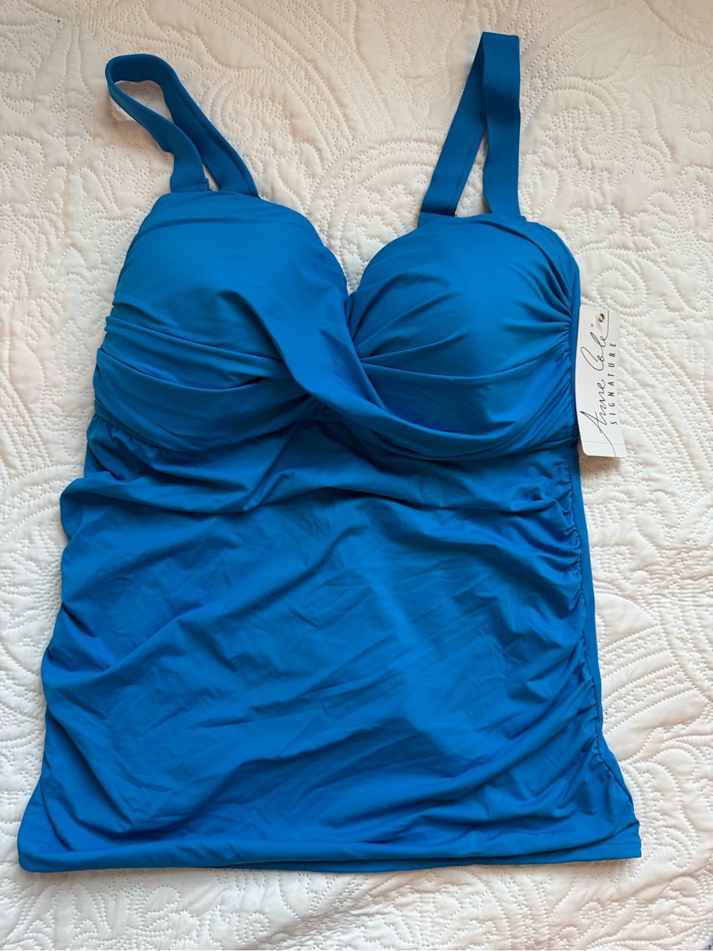 NWT Anne Cole Signature Twist Front Tankini Top